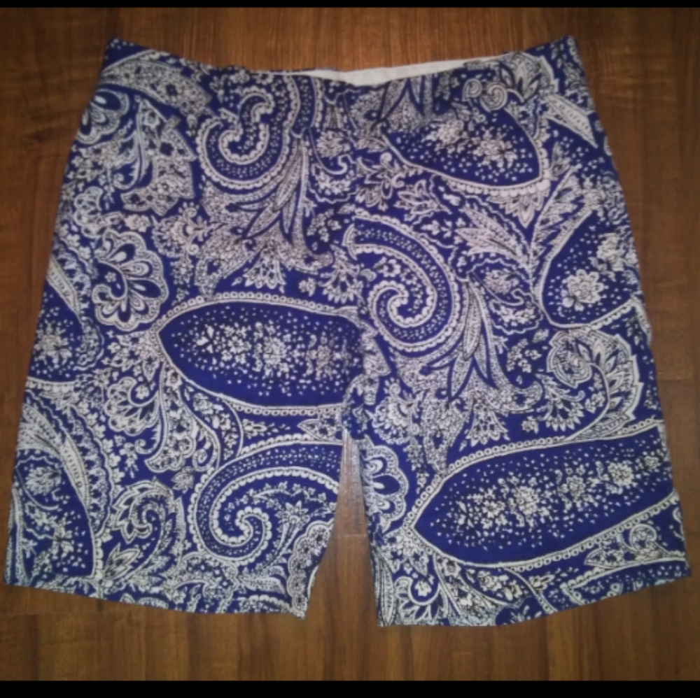 J. Crew Paisley Chino Shorts Size 4